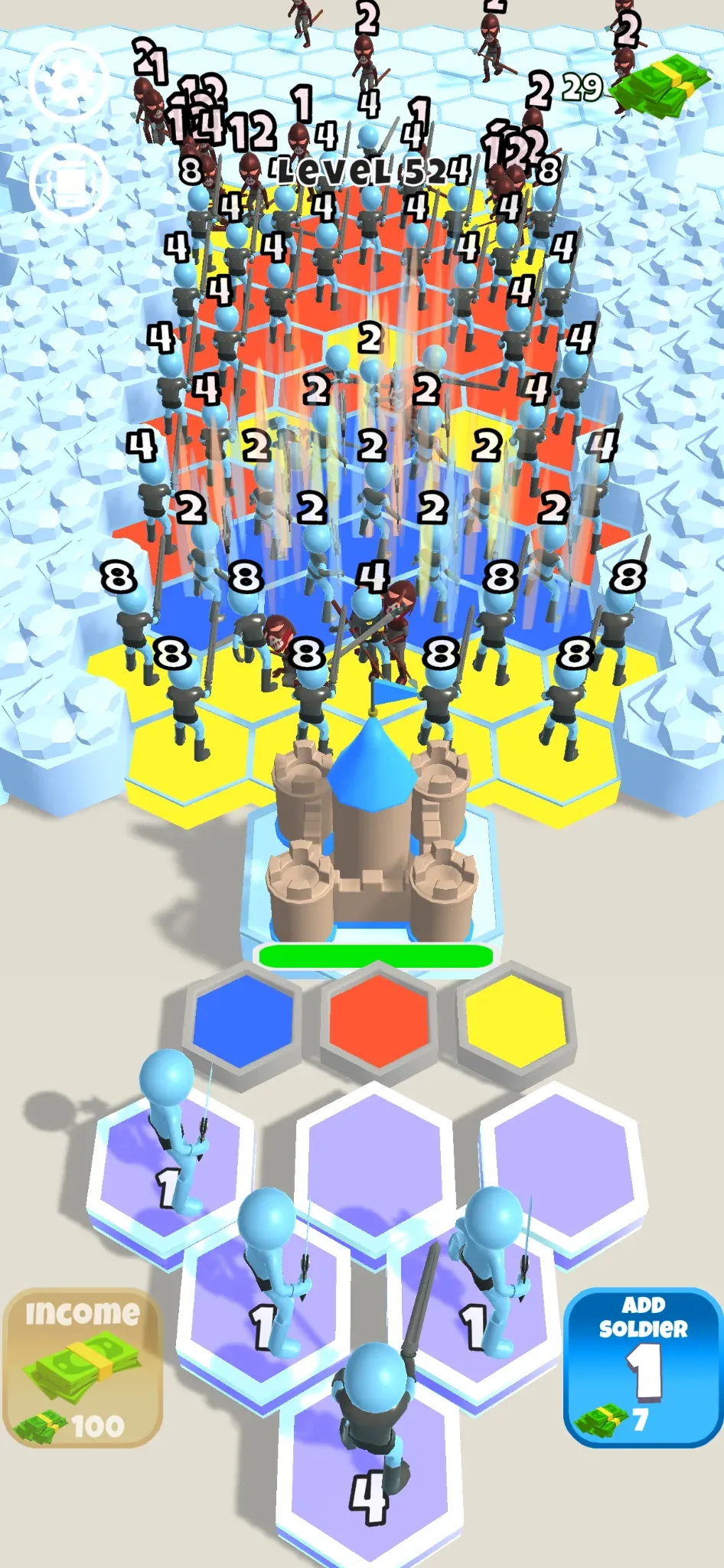 Color Grid Defence gameplay screenshot 2